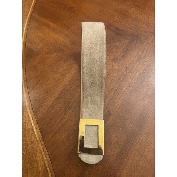 Vintage Carlisle Suede Leather Gold Buckle Belt S main image 9
